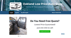 Desktop Screenshot of oaklandlowpriceautoglass.com